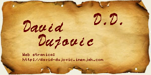 David Dujović vizit kartica